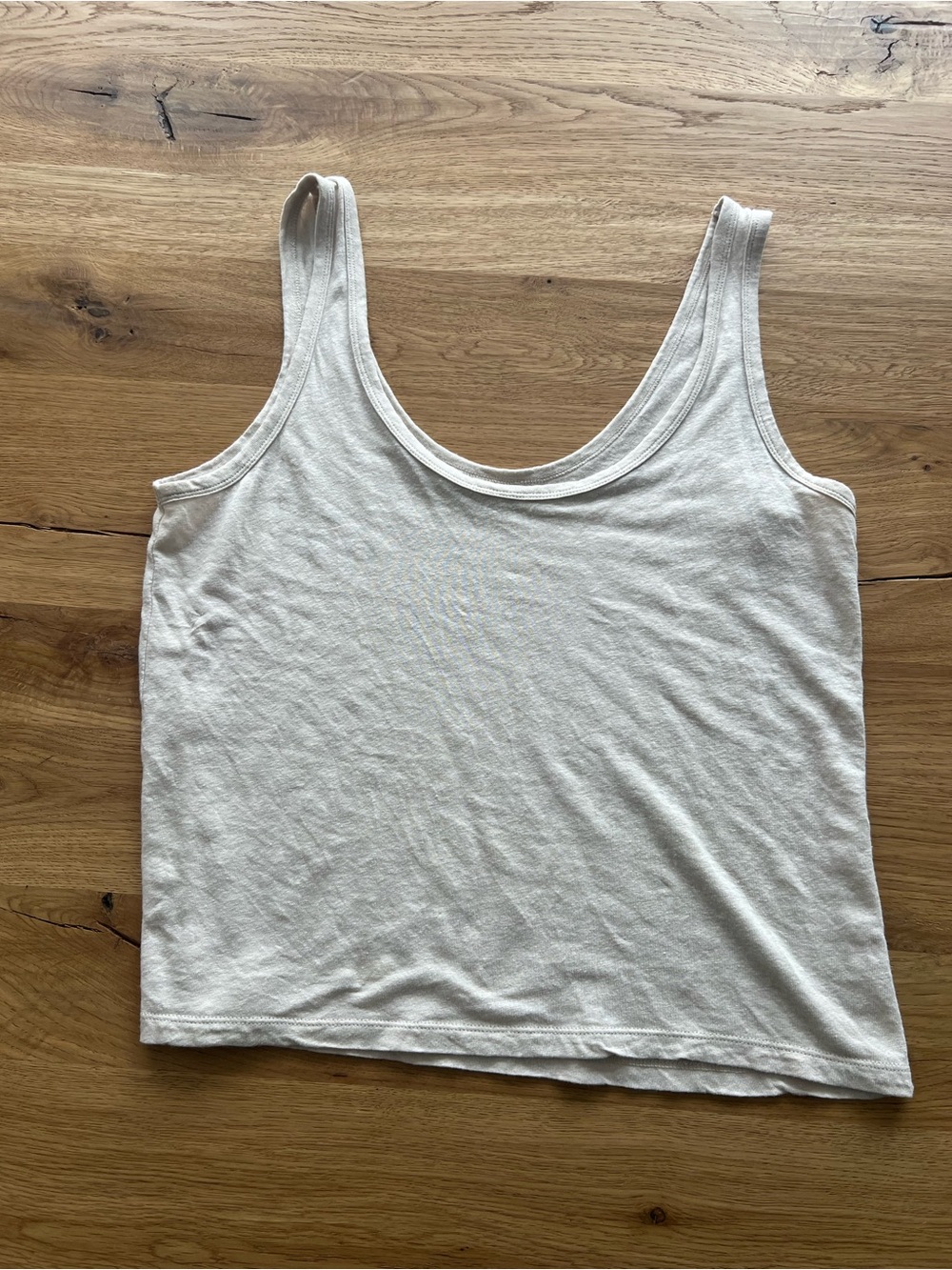 Abercrombie & Fitch Cream Scoop Neck Tank Top